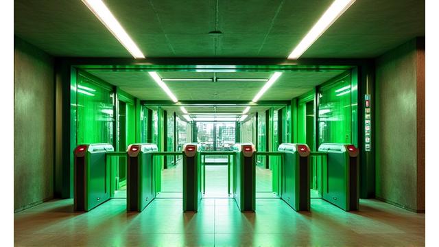 New Green Line Metro station entrance with efficient access control