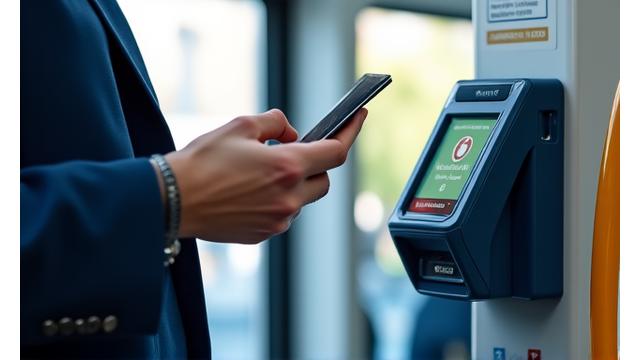 City of Northville public transport system with contactless payment terminals